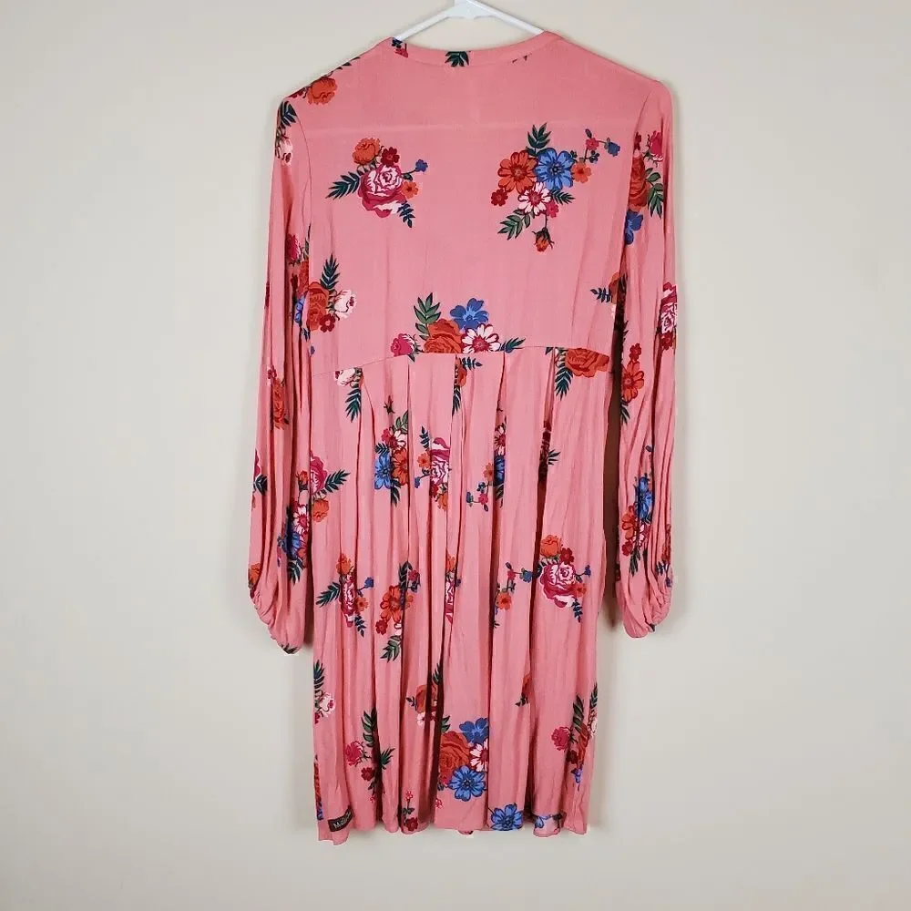 Matilda Jane Let's Go Out Pink Floral Babydoll Dress Size XSIn good condition